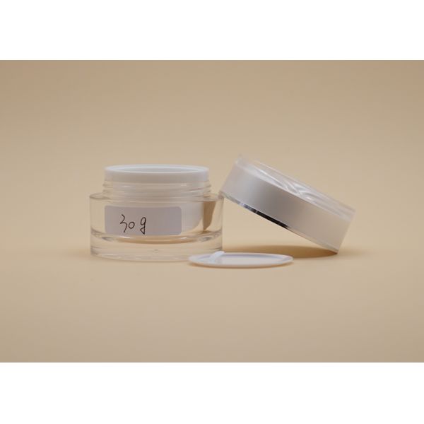 Customized Cosmetic Cream Containers , Plastic Acrylic Cream Jar For Musk Mud