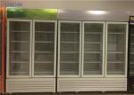 Tall White Upright Coolers Refrigerators Self - Closing Sliding Door