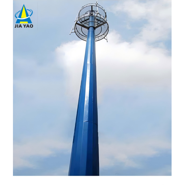35Meter Low Wind Load Monopole Tower For Residential Compound Entrance Telecom