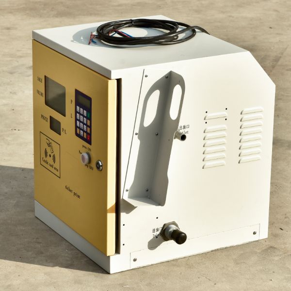 Fuel dispenser unit close-up