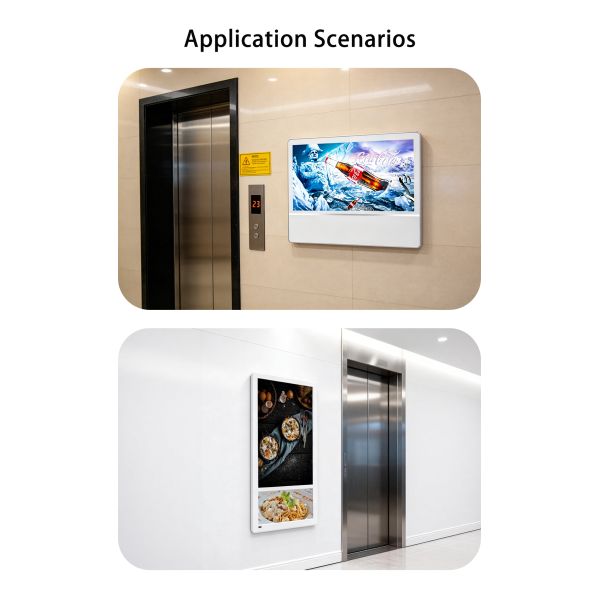 10.1" Elevator Advertising Player Wall Mounted Digital Signage Android WiFi Split Screen LCD Lift Monitor OEM