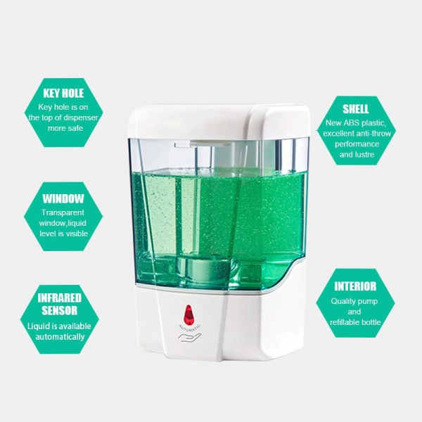 OEM automatic wall mounted touchless sensor plastic liquid soap water dispenser hand wash dispenser