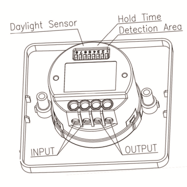 Waterproof Motion Sensor Wall Mounted Version MSA002 for LED Panel & Down Light On / Off Function