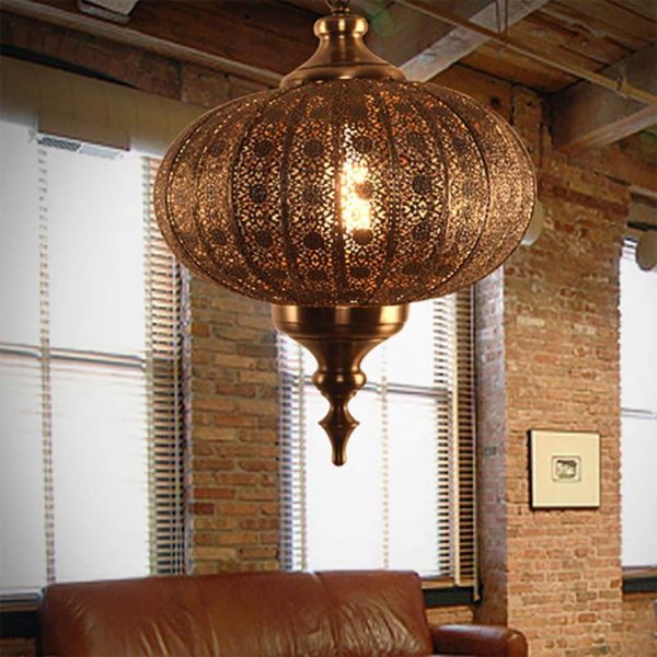 Luxurious Hanging Royal Chandelier Handmade Moroccan Brass Lighting(WH-DC-66)