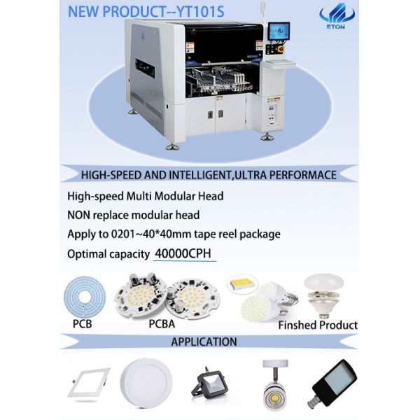 Multi Modular Head SMT Pick And Place Machine For LED Lighting / Printed Circuit Board