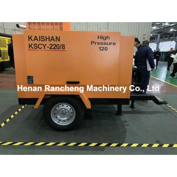 1400kg Portable Diesel Screw Air Compressor 55KW For Single Compression Stage