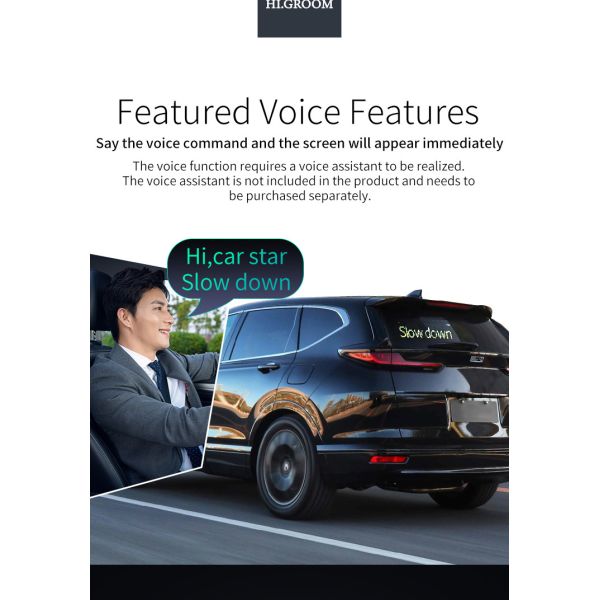 Customize Patterns Car Led Display Flexible Car Window Led Screen Mobile App Control