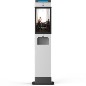 Buy cheap 21 Inch Advertising Function Face Recognition Thermometer With 10L Dispenser product