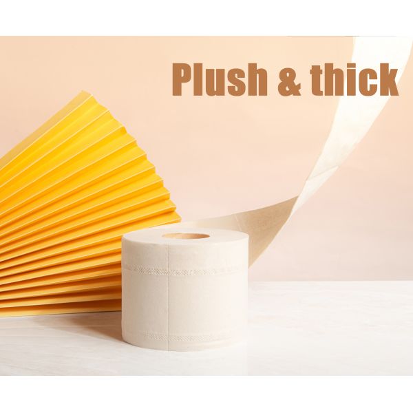 Panda Soft Bambu Paper Toilet Roll Plain Embossed for Sensitive Skin