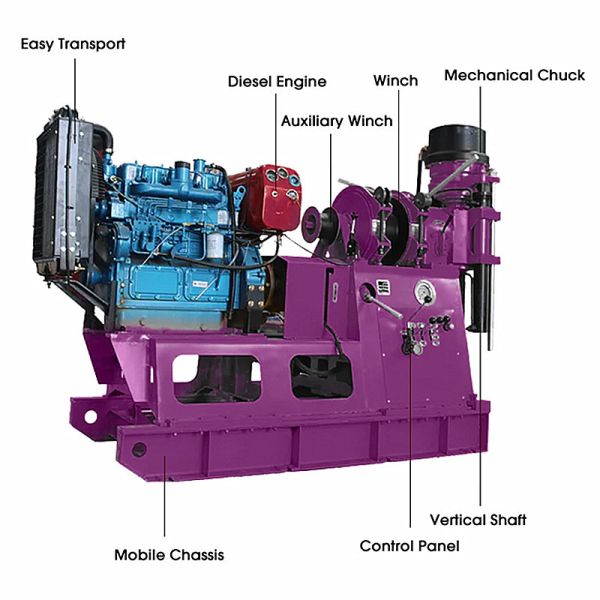 Hydraulic Core Drilling Rig Tractor Mounted Drilling Rig Small Core Drilling Equipment