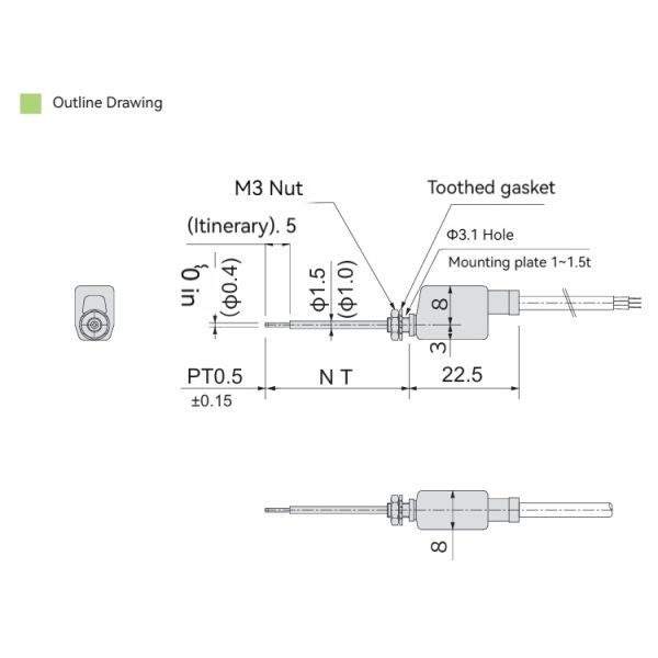 IP65 Japan Original ZTSN3 Machine Tool Automatic Sensor Contact Long Probe CNC Machining Center Stylus