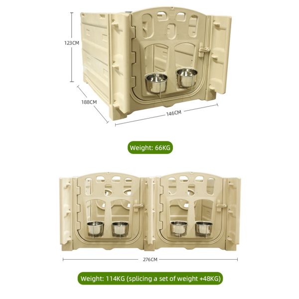 Plastic Calf Fence Panel With Bucket Easy To Install And Move 1-3 Month Baby Cow Using