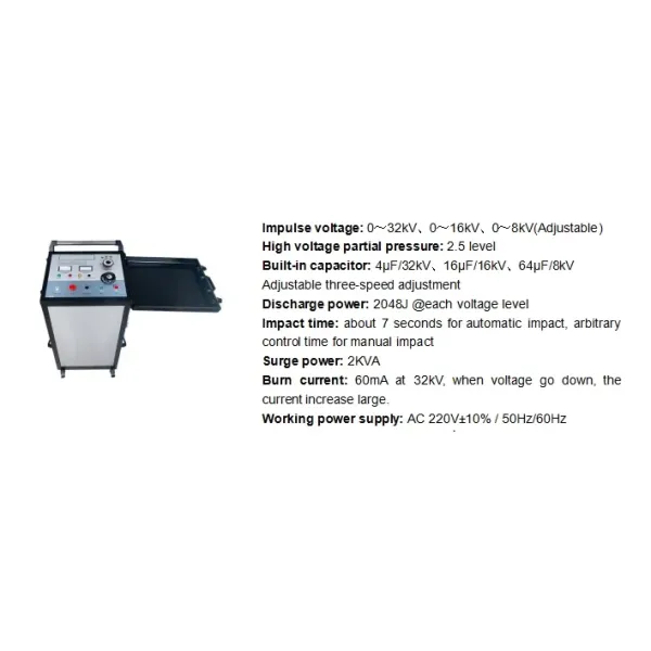 Multi-Function Cable Fault Locator Trolley Surge Generator 8/16/32kv 2000j