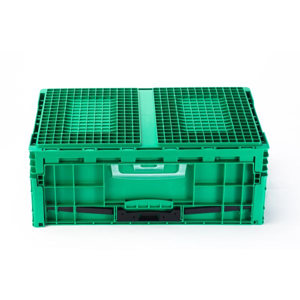 Customized Logo Plastic Storage Box Container Folding Stackable Crate for Tool Storage