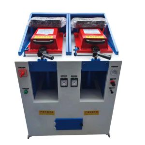 Buy cheap Double Head Pneumatic Shoe Sole Pressing Machine Cover Type Sole Attaching Machine For Footwear product