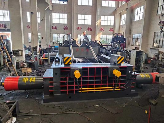 500x500mm bale Automatic Scrap Metal Baler Machine With Double Main Cylinder And Front Turn Out Bale Ejection