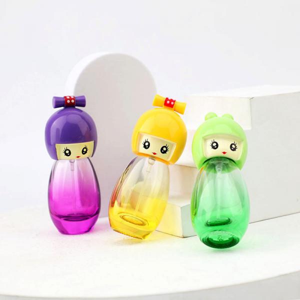Quality Exquisite Cartoon Gradual Glass perfume Bottle Screw Mouth Glass Bottle Travel Portable Packaged perfume Glass Bottle for sale