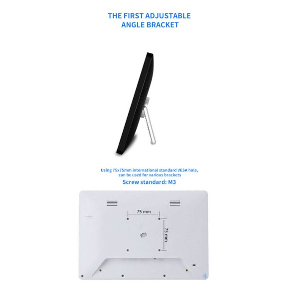 Close-up view of tablet interface and connectivity ports