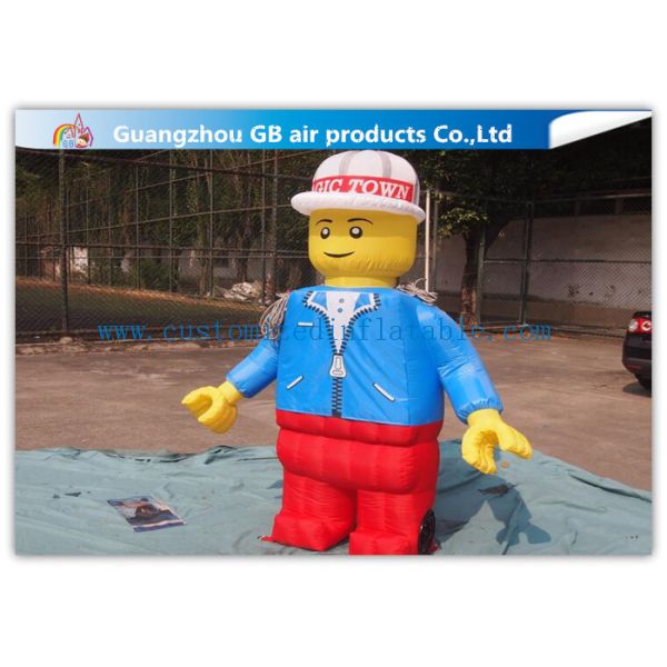 Nylon Inflatable Cartoon Characters , Inflatable Lego Model With Beautiful And Long Durability