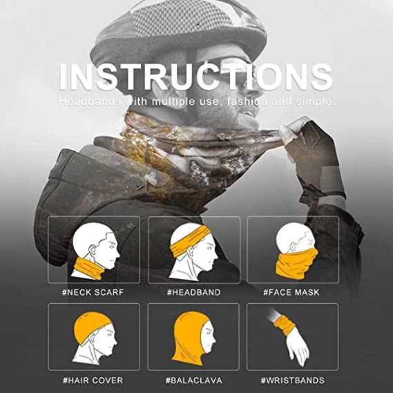 23x50CM Floral Cotton Face Tubular Crochet Bandana Scarf