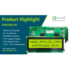 16x2 Character LCD Display Module STN+Gray Serial With Yellow Green Backlight