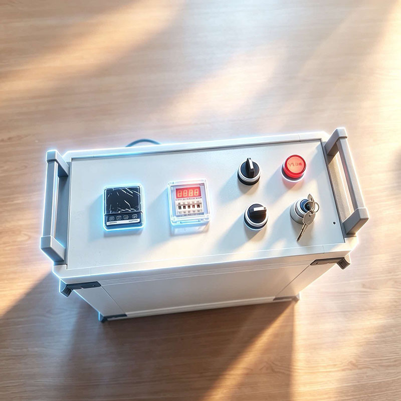 PLC-controlled hot riveting machine with touchscreen interface, programmable