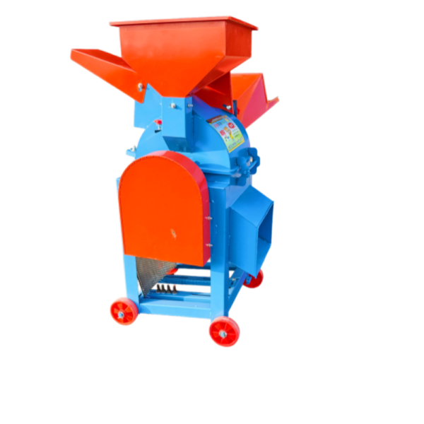 Close-up view of grass pulping machine components