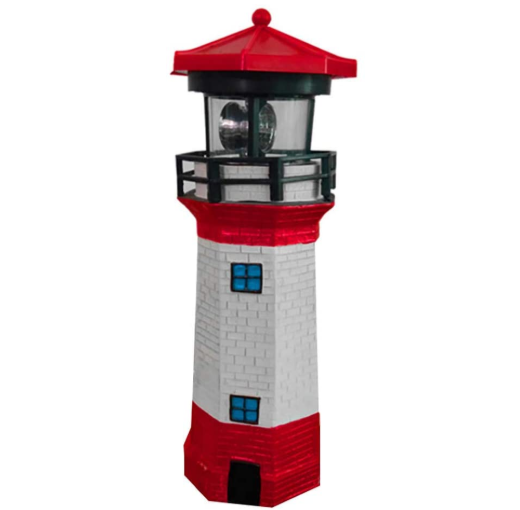 2.0 Volt 27.5cm Garden Lighthouse Rotating Light