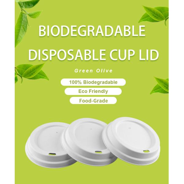 Custom Plants Coffee Cups Lids Made From Sugarcane Bagasse Pulp Withe PFAS-Free