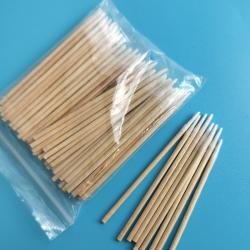China Disposable Wooden Stick Micro Pointed Qtips Cotton Swab For Tattooing for sale