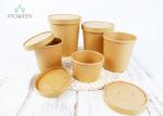 Brown Takeaway Food Containers Eco Friendly With Vented Lids Leak Proof