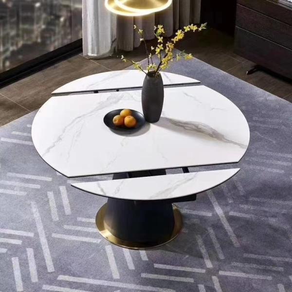 Highly Practical Extendable Dining Room Table Seamless Extendable Round Dining Table With Leaf