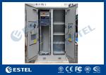 Solid Two Bay Telecom Cabinets Outdoor With Cooling / Monitoring System