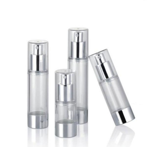 AS Bottle Airless Bottle with Aluminium Airless Pump 15ml 30ml 40ml 50ml