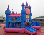Park Inflatable Bouncer Slide / Princess Inflatable Bounce House With Slide