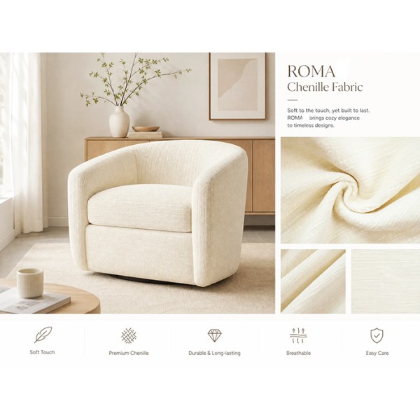 Single-Color Chenille Upholstery Fabric For Sofa