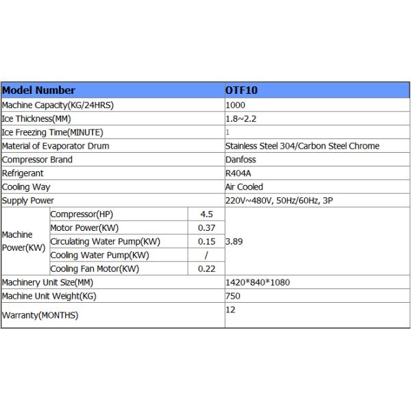 400kg Commercial Ice Flaker Machine With Ice Storage Bin And Siemens PLC Control System