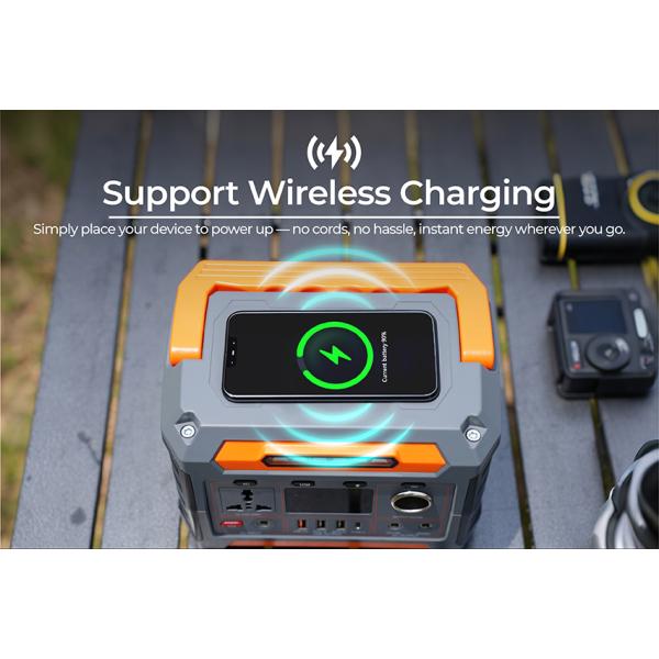300W Portable Power Station with MPPT Controller and Wireless Charging