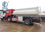 380HP 4X2 Oil Tanker Trailer in Red , 15000L Fuel Tanker Truck EURO II Refueling