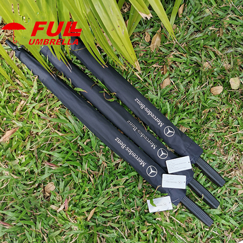 Black Custom Logo Umbrella 120cm Premium Gift Edition