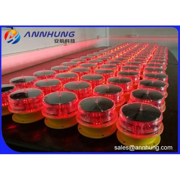 Mini Panel Solar Aviation Obstruction Light Low Power Consumption Long Life Span