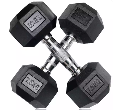 Commercial Weight Lifting Dumbbell Hexagonal Dumbbells Hex Rubber