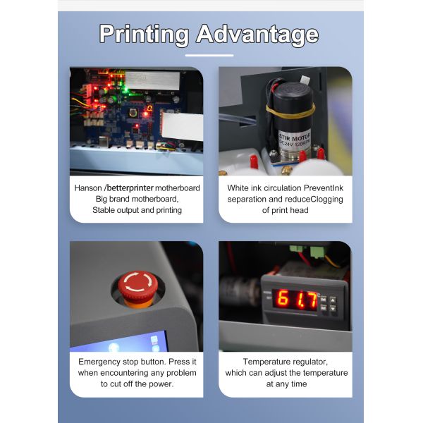 KECAI Touch Screen Full-Automatic DTF Printer Single XP600 Heads A3 T Shirt PET Film Inkjet DTF Printing for Clothes Fabrics