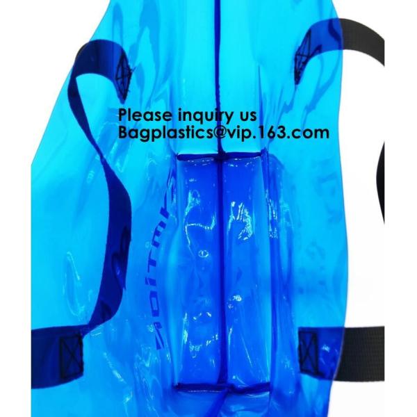 Clear Zipper Bag With Compression Packing Closure,Toiletry Bag With Pink Trim And Zipper Closing PVC zipper pouch bageas