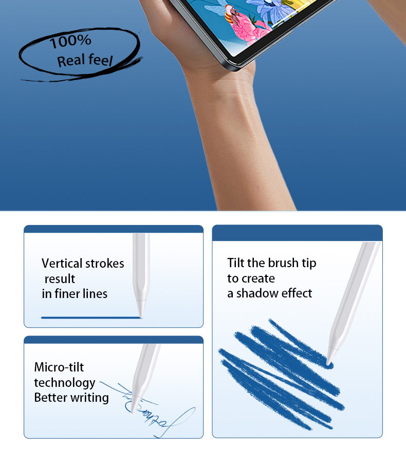 Custom features support Bluetooth connection 30min full charging Capacitive stylus Pencil for iPad 2018 and later