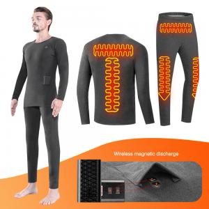 Buy cheap Winter Electric Heated Underwear Set Fleece Thermal Tops Pants Ski Heating Body Suit product