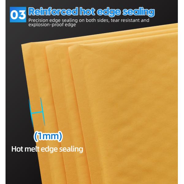 Bubble Padded Envelope Mailing Bag Kraft Paper Self-adhesive Envelope Custom Size Accepted Accept Customized Logo Printing YR005