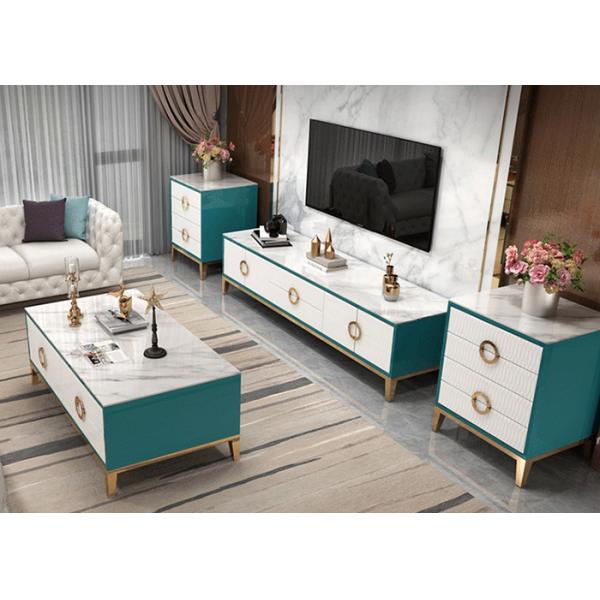 ISO18001 Marble TV Unit With Matching Coffee Table
