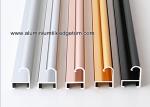 Metal Modern Type Aluminium Picture Frame Mouldings With Narrow Curved Shape