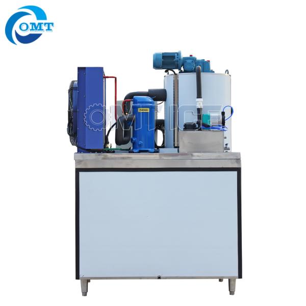 400kg Commercial Ice Flaker Machine With Ice Storage Bin And Siemens PLC Control System